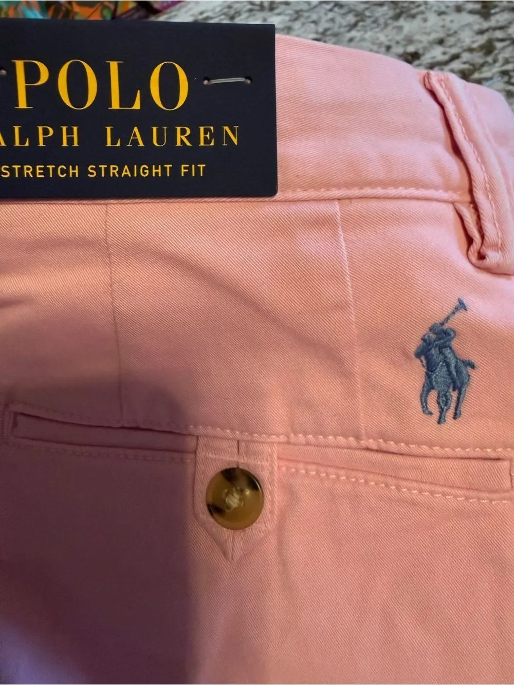 Polo Ralph Lauren Stretch Straight Fit Chino Shorts Pink Size 30 NWT